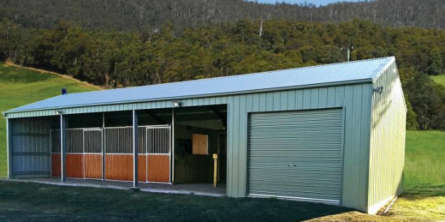 Horse stables in the countryside
